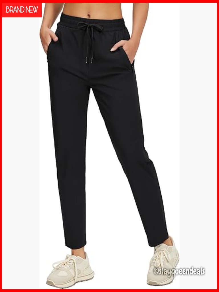 Lightweight Quick Dry Joggers With Zip Pockets For Workout Lounge